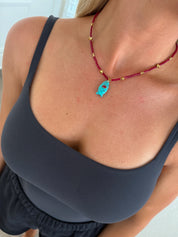 SLOANE NECKLACE - BLUE FISH