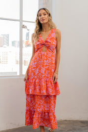 Orange and Violet Dress