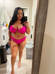 Sassy Hot Pink Scrunch Back Jeaneane's Custom Bathing Suit Bottom