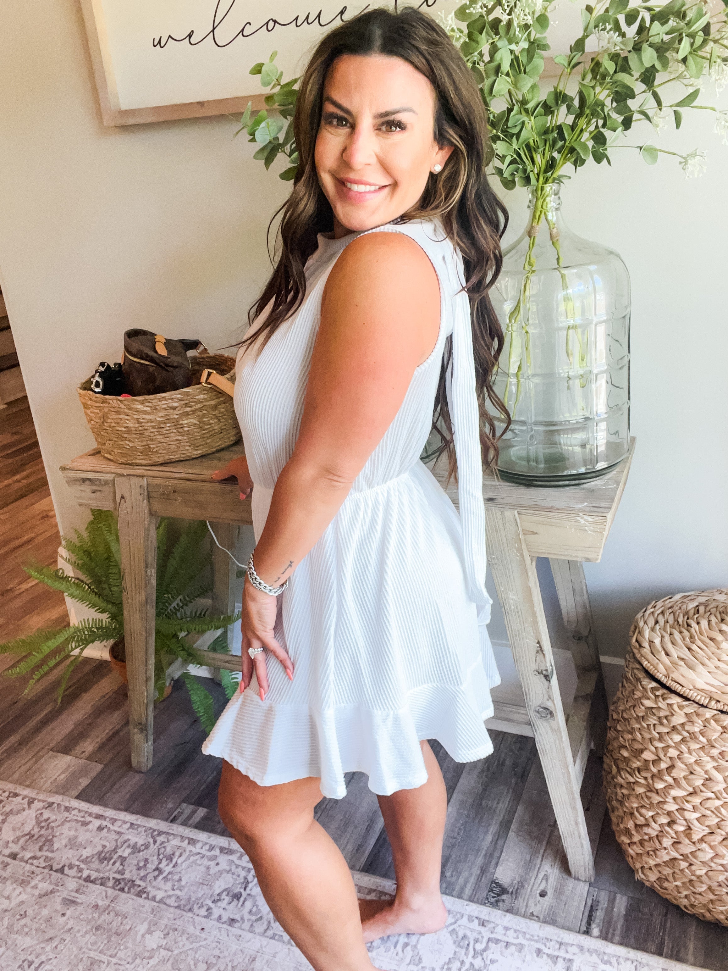 Ultra Soft Ivory Loose Fit Dress