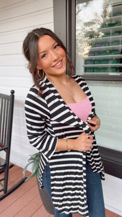 Black and White Lightweight Cardi