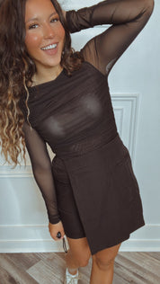 Sassy Black Linen Skort