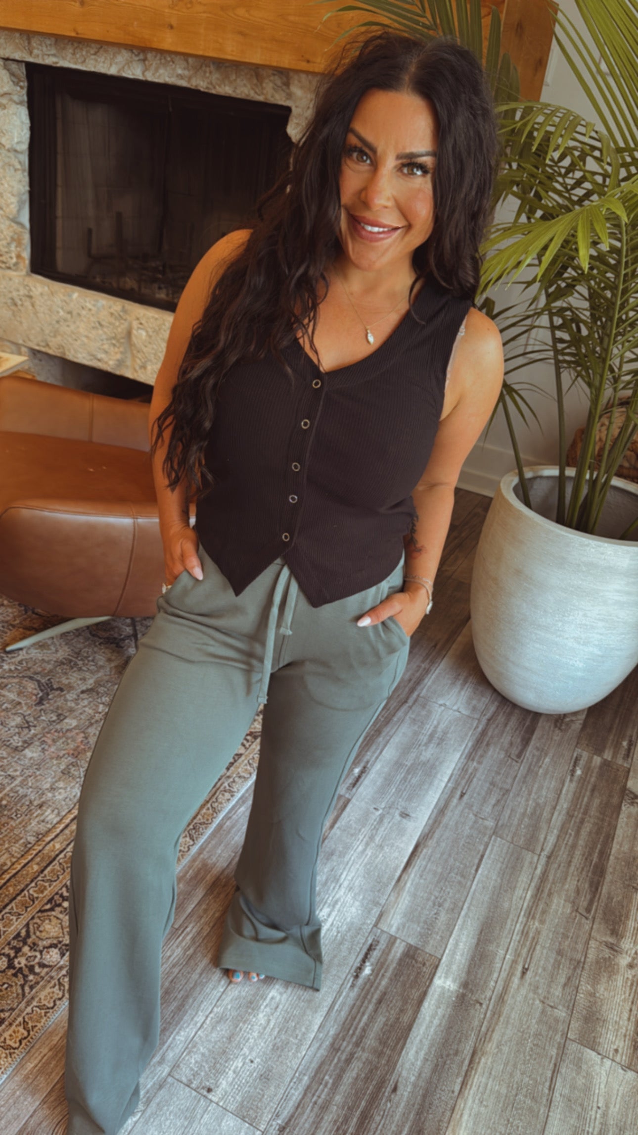 Heaven Soft Sage Straight Leg Joggers