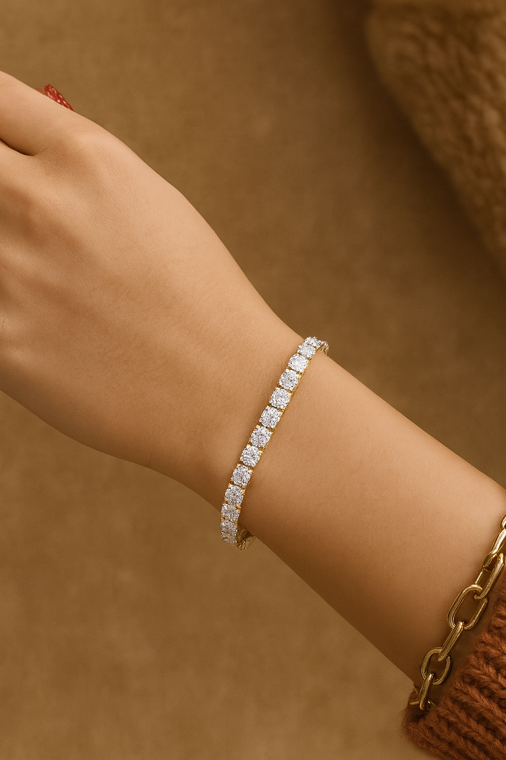 Bella Neane Gold Tennis Bracelet  4mm