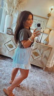 Ultra Soft Cooling Cropped Short Sleeve Top