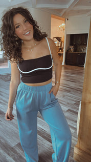 Sassy Black and White Trim Tank