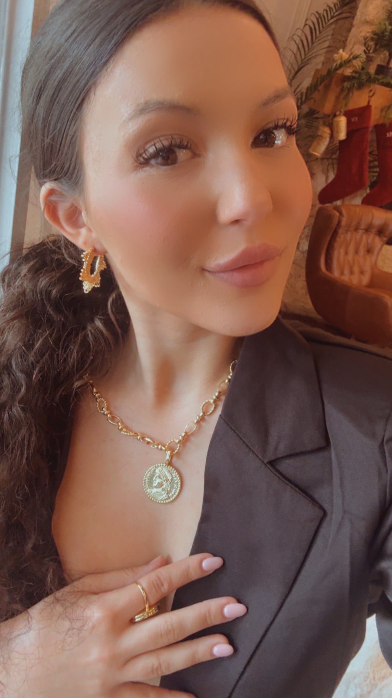 Bella Neane Diva Gold Sun earrings