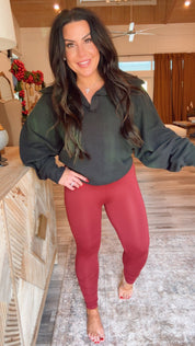 Ultra Soft Maroon Leggings