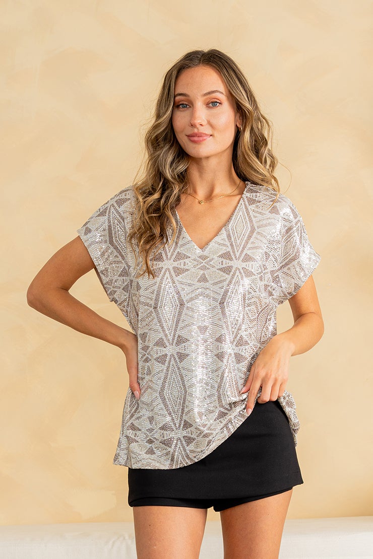 Natural Soft Cap Sleeve Top