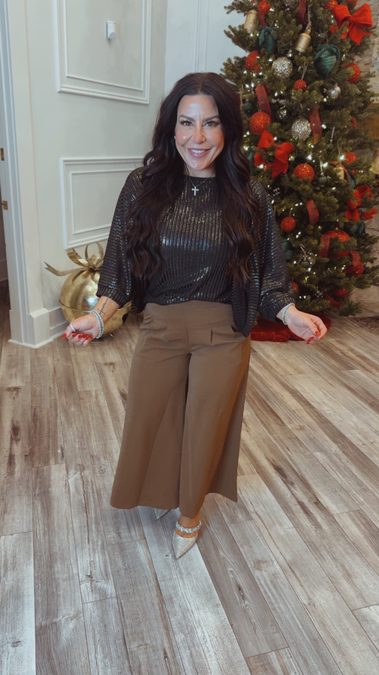Chic Brown Wide Leg Pants