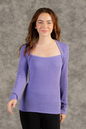 Soft Long Sleeve Square Neck Top