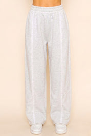 The Greii  Lace Trim Light Grey  Knit Joggers