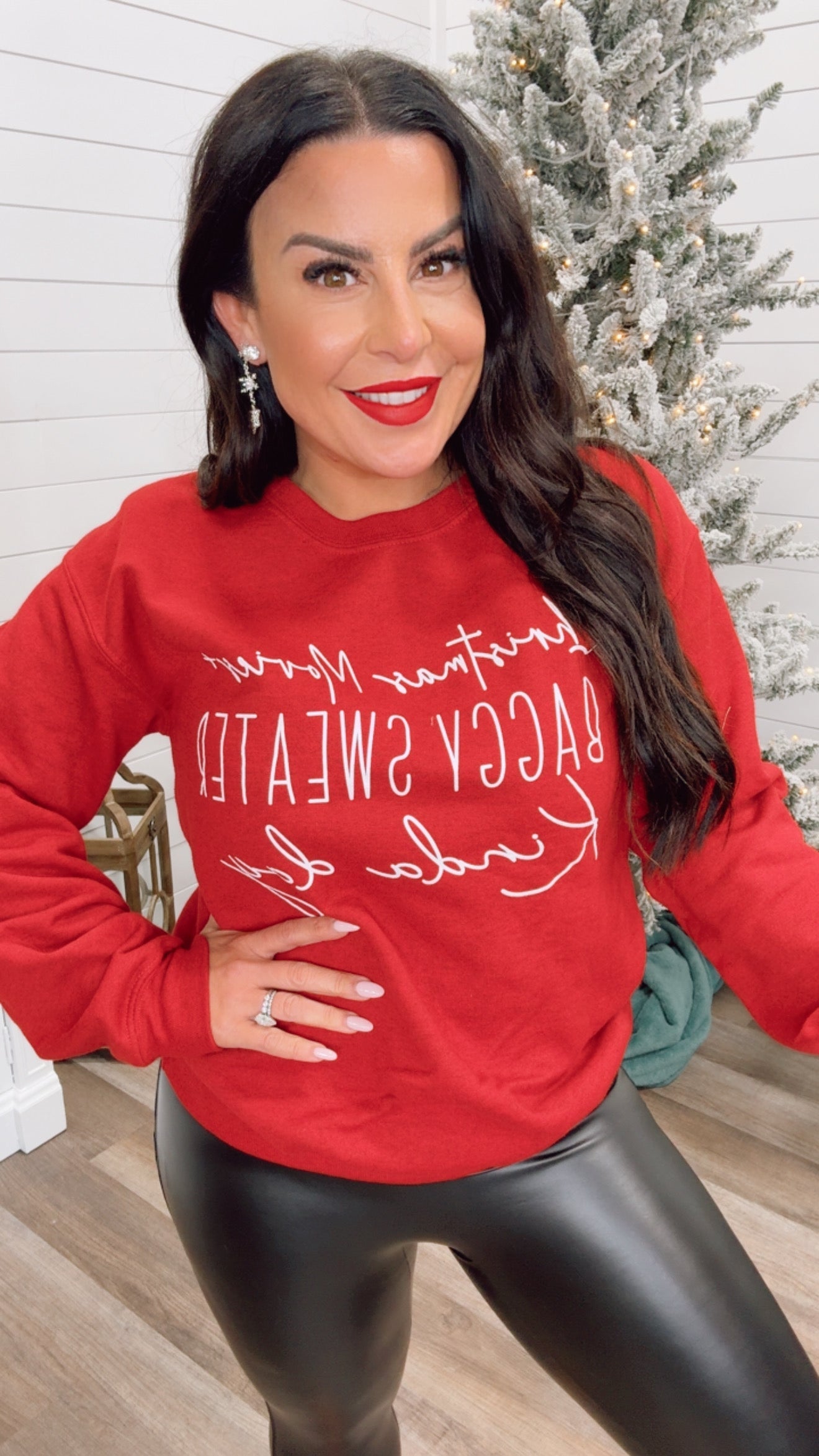 Christmas Movies and Baggy Sweater Kinda Day Crewneck