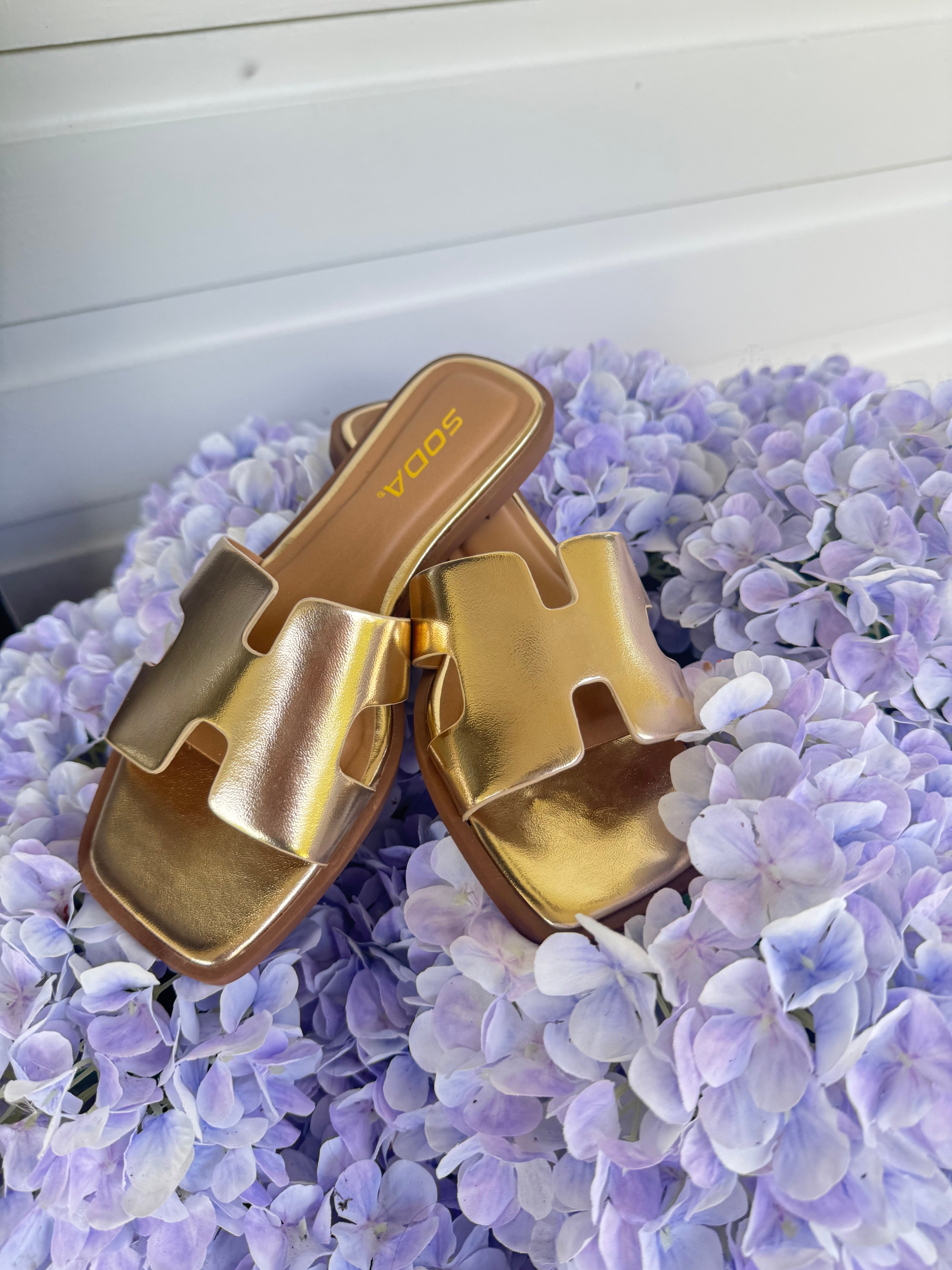 Gold Inspired Open Sandals