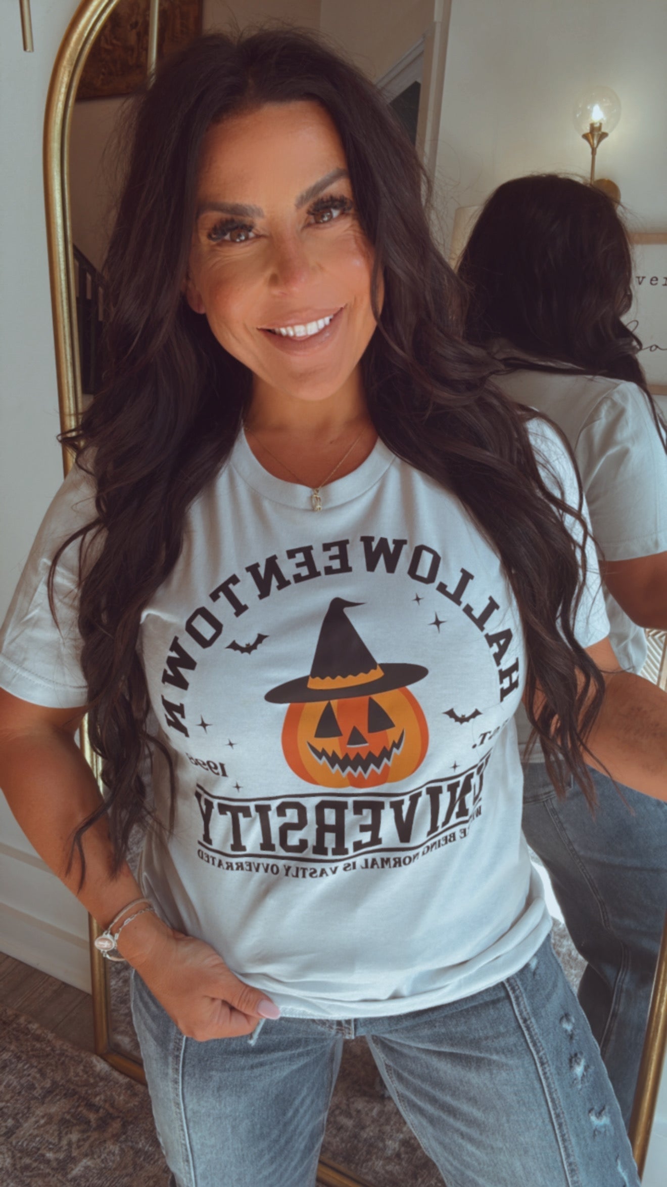 Halloween Town University Graphic Top