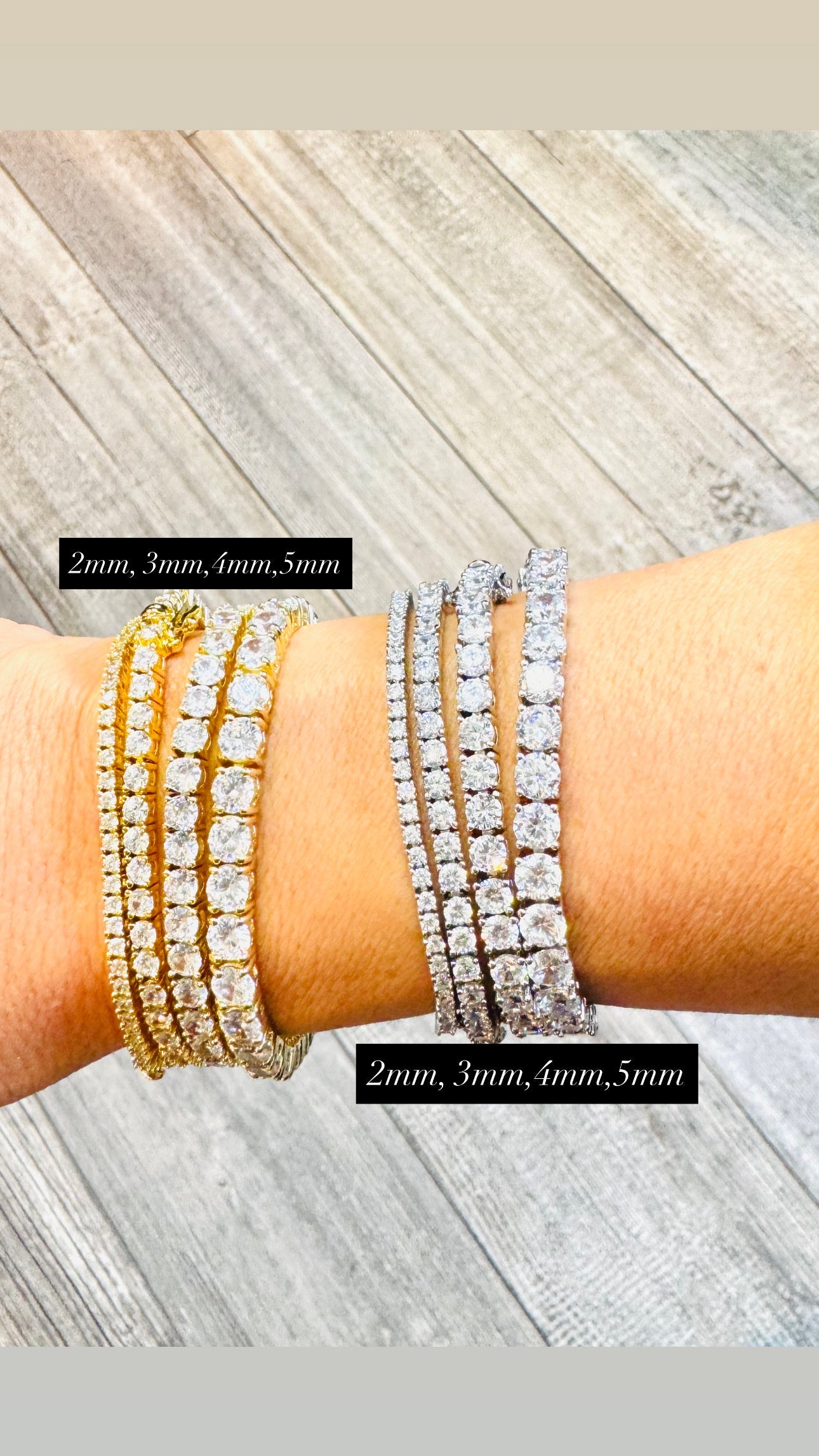 Bella Neane White Gold Tennis Bracelet  3MM