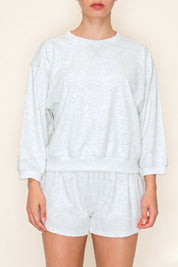 The Greii Ultra Soft Grey X Stich Sweater