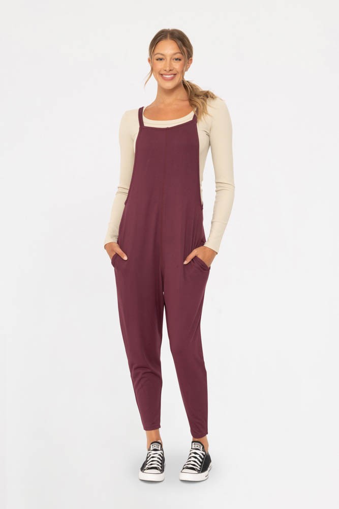 Plum Loose Fit Air Plum Jumpsuit