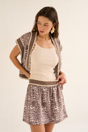 Leopard Knit Skirt