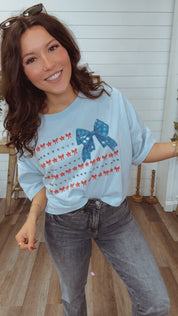 Light Blue Flag with Crystal Embellishments