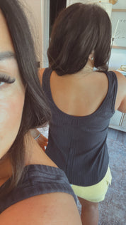 Dark Navy Ribbed Everyday Tank