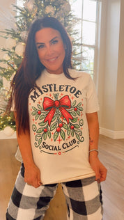 Mistle Toe Social Club Crystal Graphic Top Bella Neane
