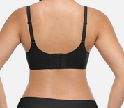 Wireless Push Up Demi Coverage Bra Black