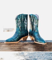 Bowie Metallic Boot in Teal