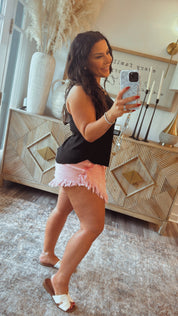 Lightweight Black Flowy Tank