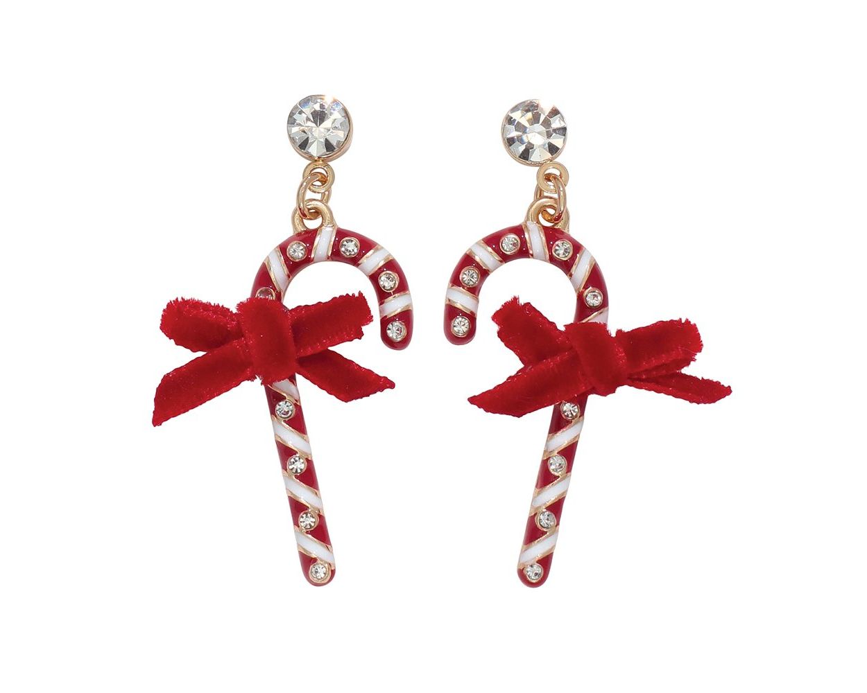 Red and White Candy Cane Earrings