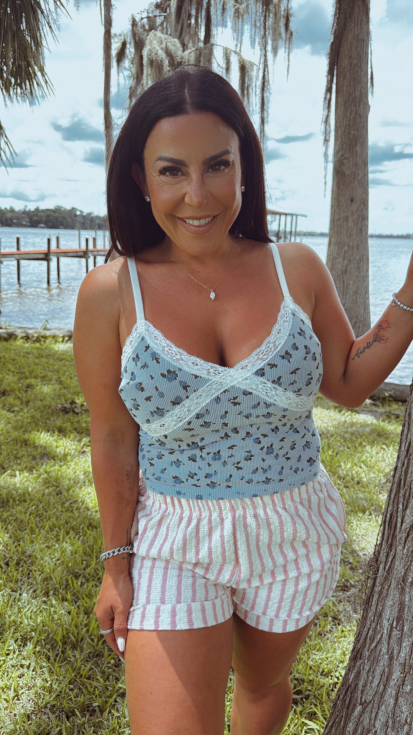 Pink Taupe Textured Shorts