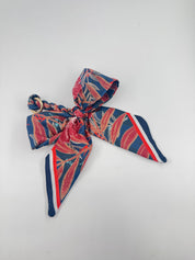 Navy And Floral Bow Charm