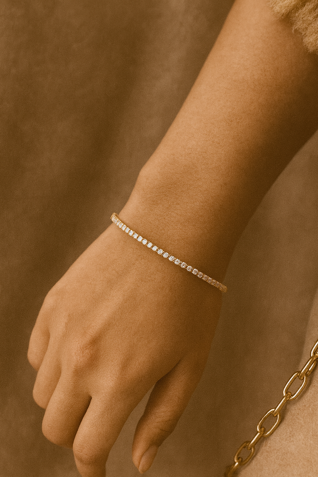 Bella Neane Gold Tennis Bracelet  3mm