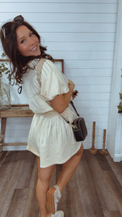 Jeaneane's Custom Cream and Sparkle Top