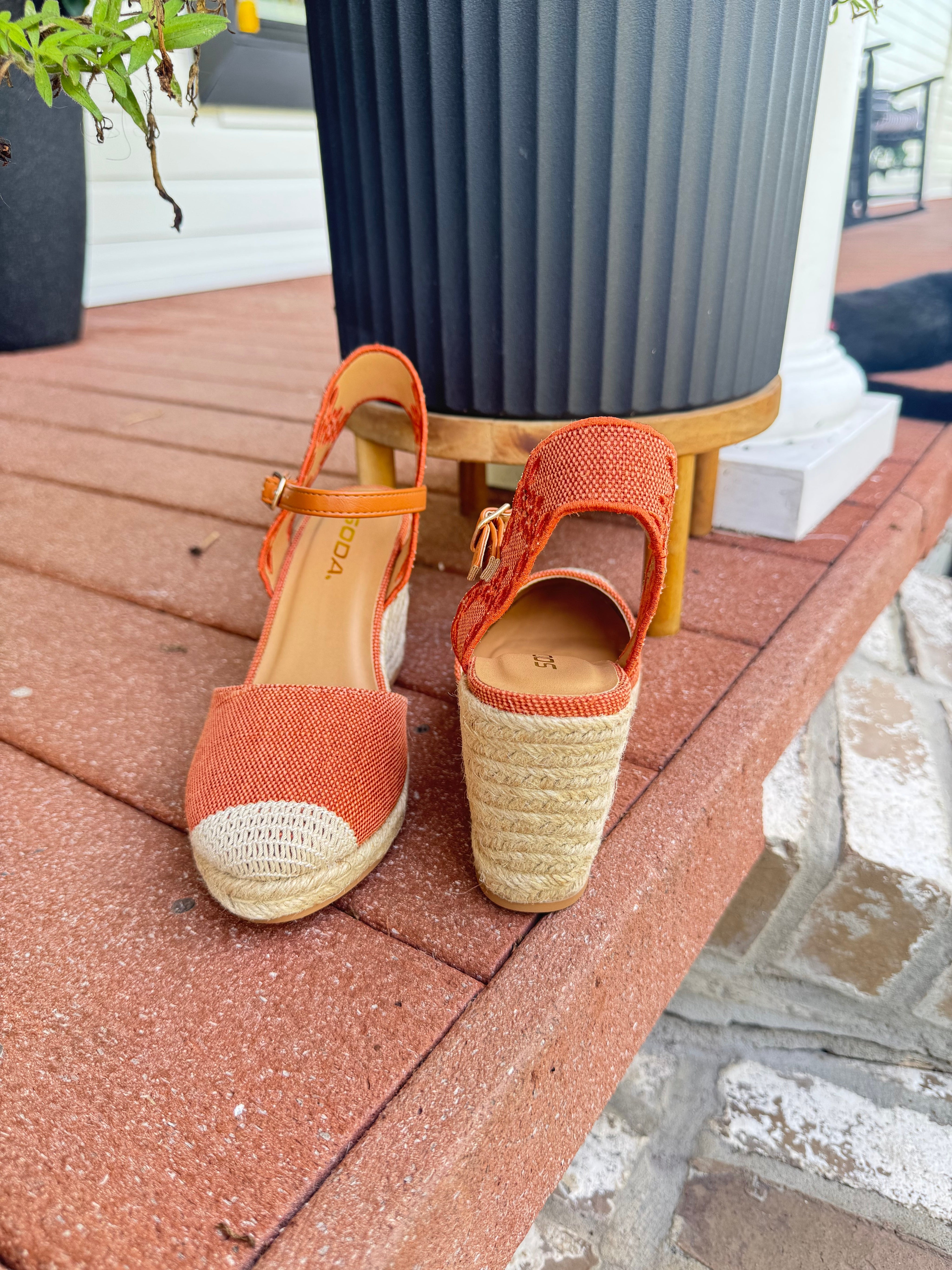 Terra Cotta and Seagrass Wedges