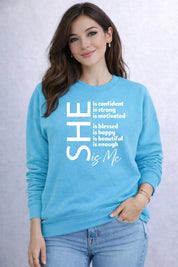 She is Me Sweatshirt (Scuba Blue)