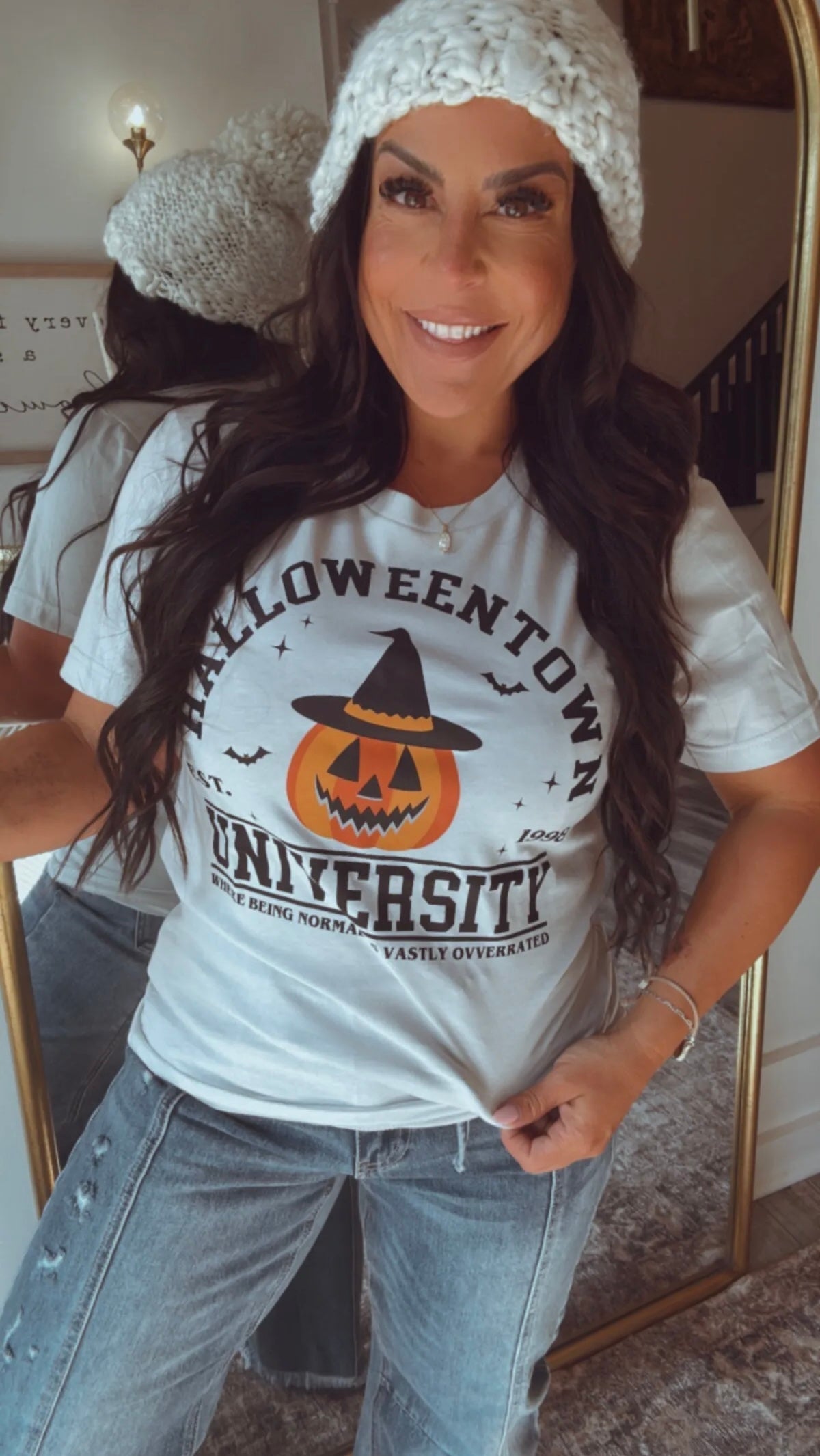 Halloween Town University Graphic Top