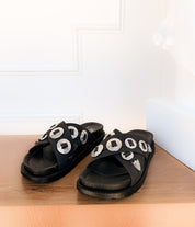 Calanthe Western Concho Sandal in Black