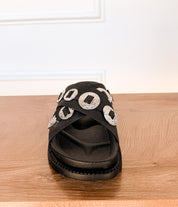 Calanthe Western Concho Sandal in Black