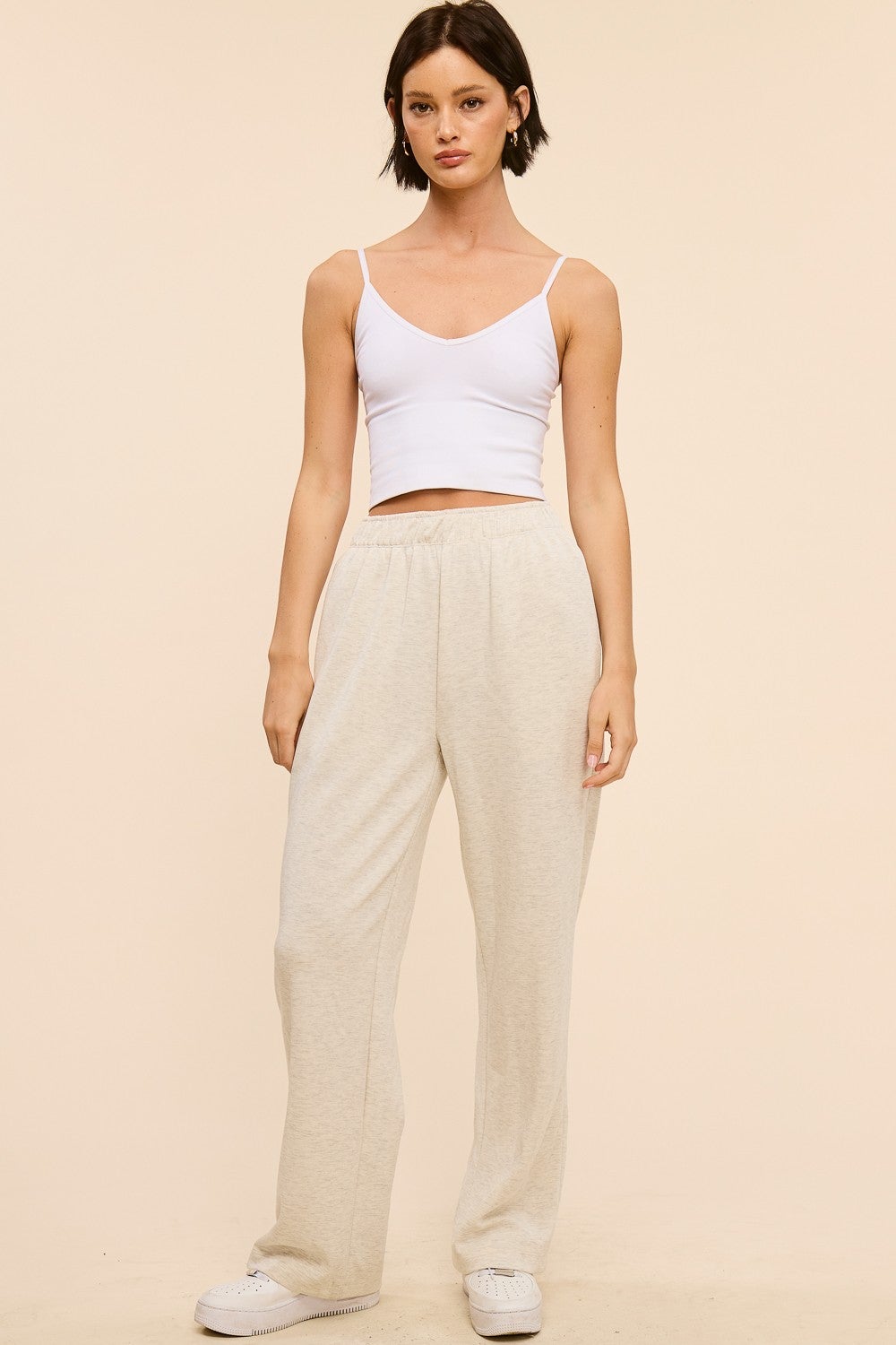 Natural Ultra Soft Wide leg Joggers