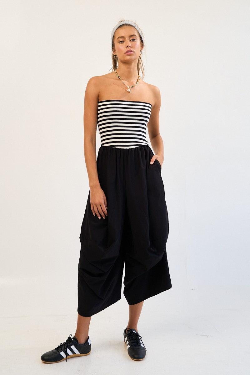 Chic 2-way Convertible Strapless Jumpsuit