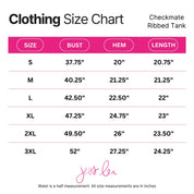 Checkmate Ribbed Tank- Red