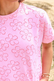 Millie Burn Out Tee- Flowers