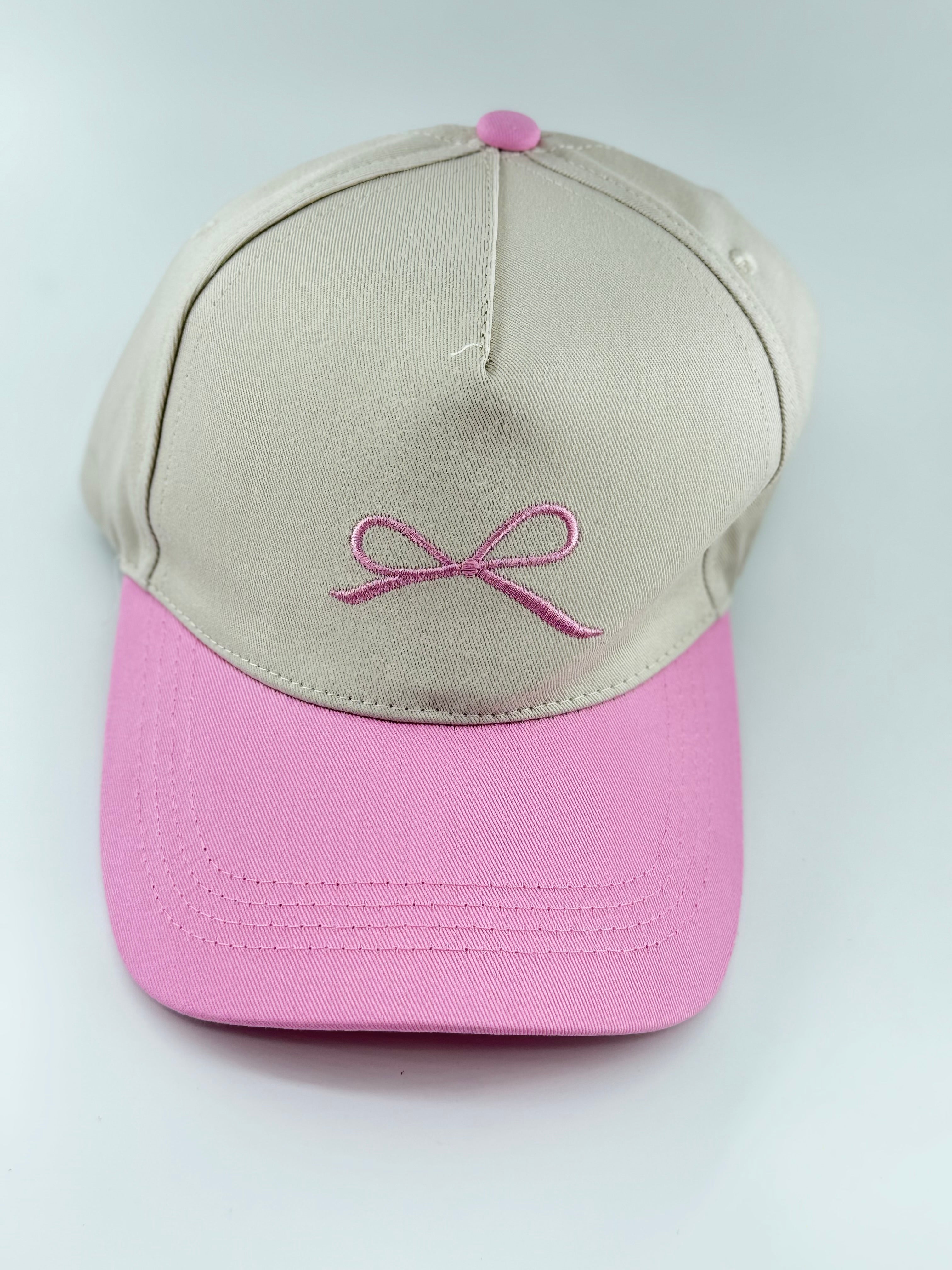 Pink Bow Adjustable Hat