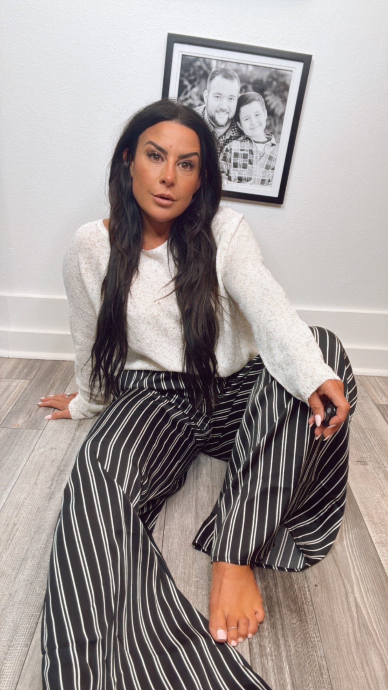 Black and White Stripe Pants