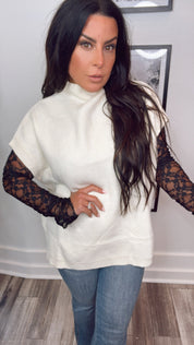 Ultra Soft Ivory Cozy Co Sleeveless Sweater Top