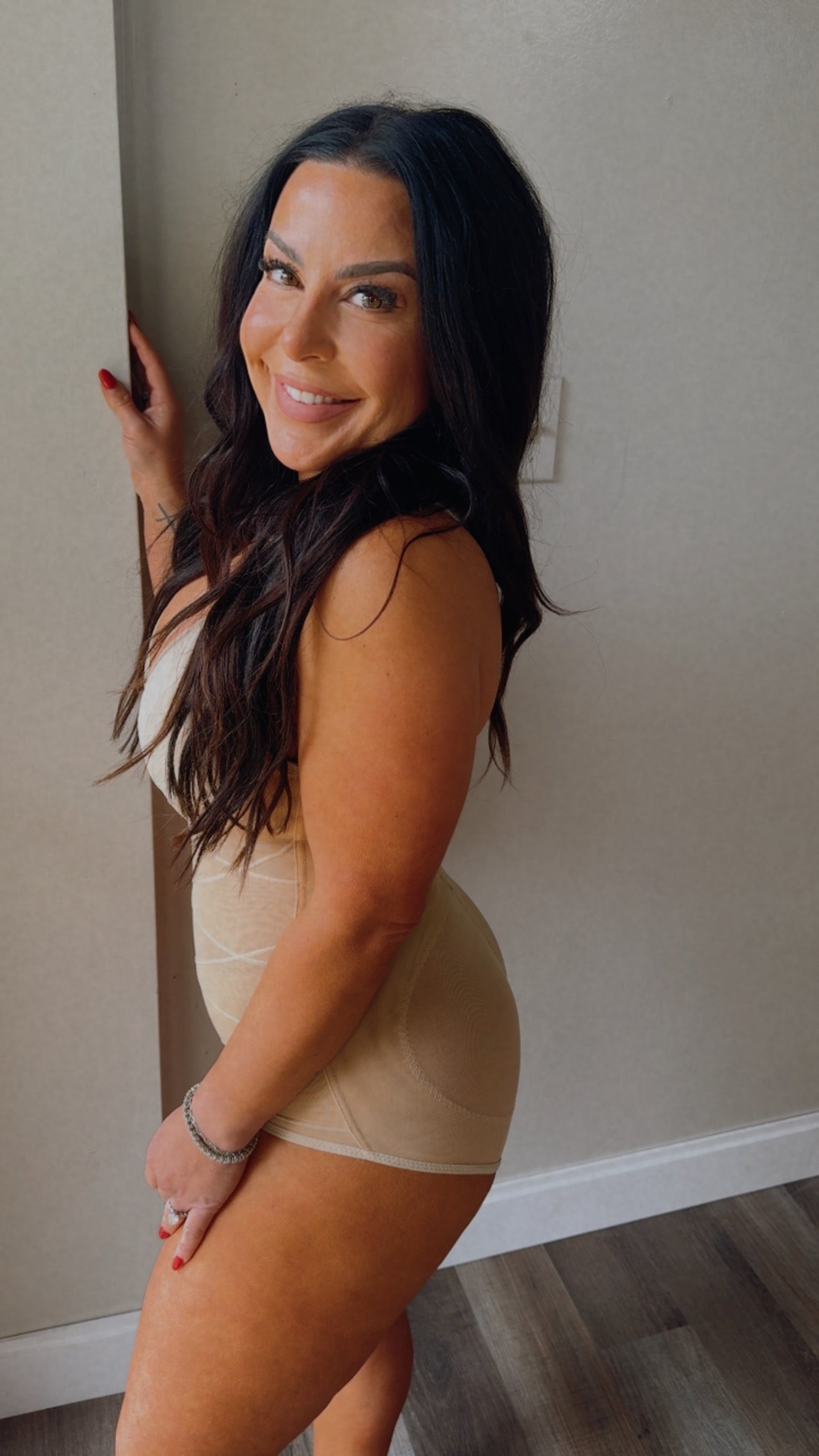 Sasssy Tan Lightweight Sheer Shapewear Bodysuit