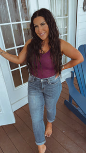 Sassy Purple Lace Shaping Body Suit