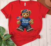 Freedom Teddy Bear Graphic Tee