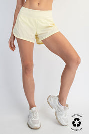 Lemon Nylon Stretch Woven + Butter Active Short Pants 30a